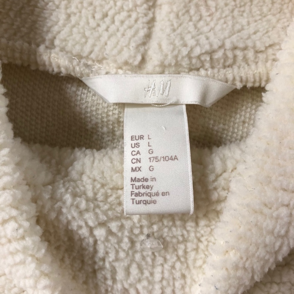 H&M White Fuzzy Mockneck Sweater - Picture 2 of 2